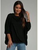 Multifunctional dress/tunic/hoodie 3 in 1 black FG620